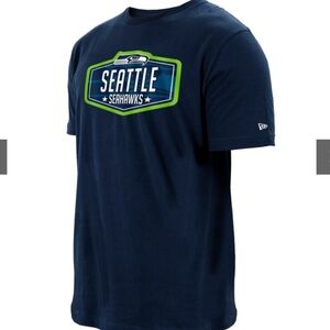 Seattle Seahawks Men's T-Shirt New Era College Navy - size XL NEW